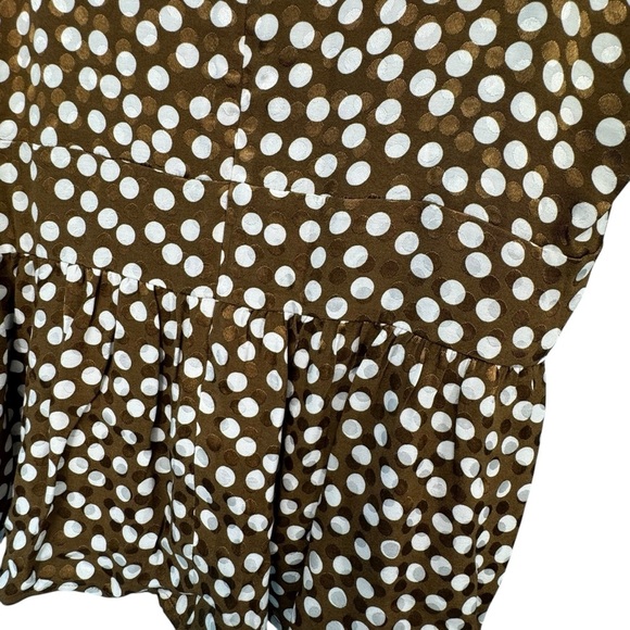 J. Crew Brown and Cream Peplum Tank Top - Picture 5 of 8